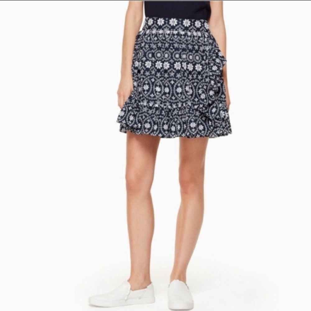 NWT Kate Spade ♠️ eyelate wrap skirt size 0